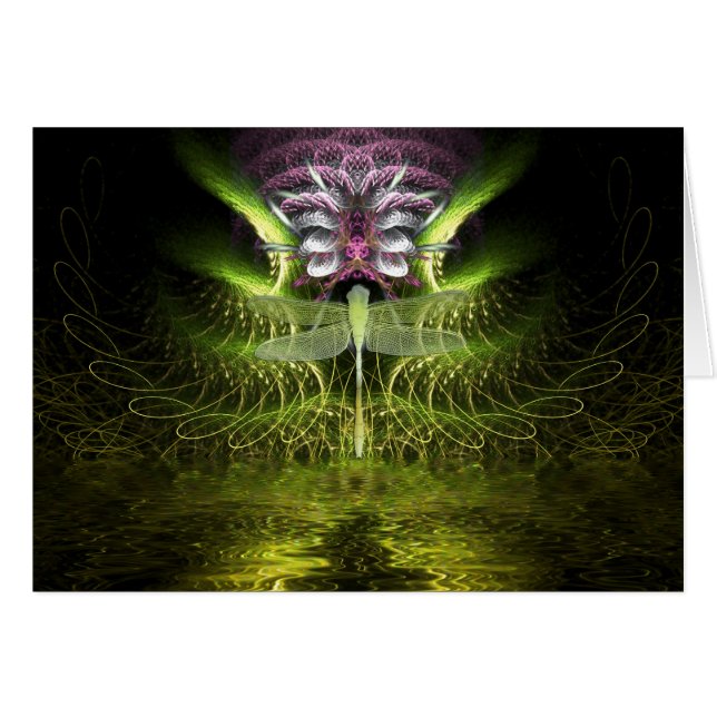 Tarjeta de la magia de la libélula (Anverso (Horizontal))