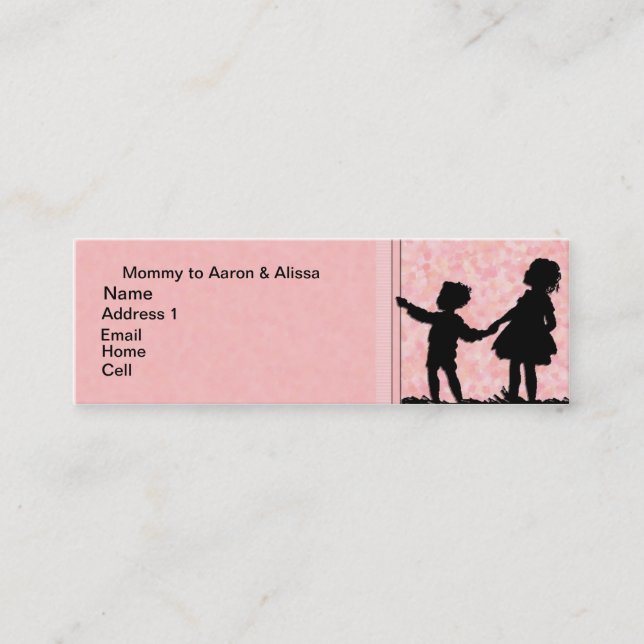 Tarjeta de la mamá de 2 niños (Anverso)