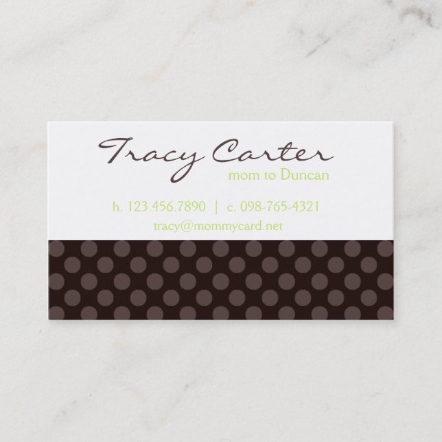 Tarjeta de la mamá de Brown y de la cal (Anverso)