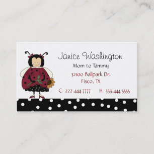 Tarjeta de la mamá de la mariquita