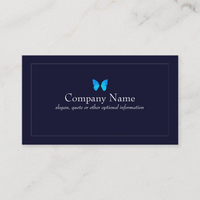 Tarjeta de la Marina de Negocios Blue Butterfly (Anverso)