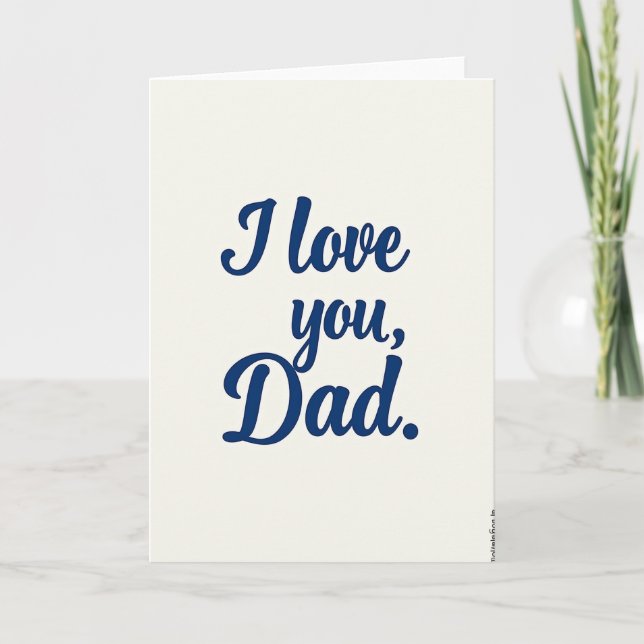 Tarjeta de la Marina Te Amo Papá (Anverso)