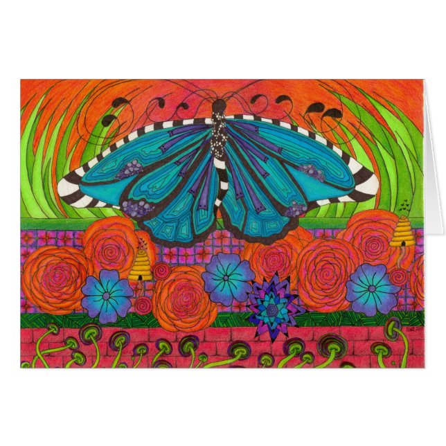 Tarjeta de la mariposa (Anverso (Horizontal))