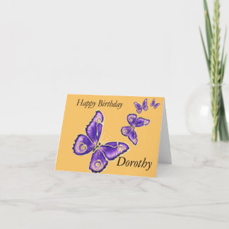 Tarjeta de la mariposa del feliz cumpleaños de