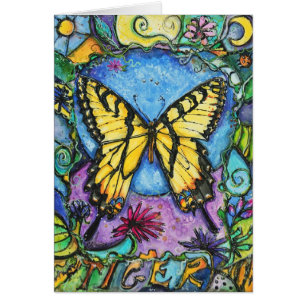 Tarjeta de la mariposa del tigre de PMACarlson