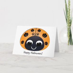 Tarjeta de la mariquita de Halloween