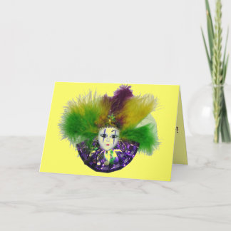 Tarjeta de la máscara del carnaval