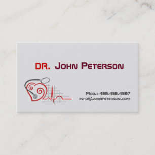 Tarjeta de la medicina de la práctica del médico