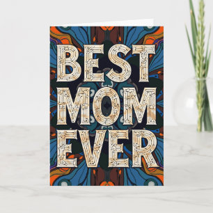 Tarjeta de la mejor mamá del caleidoscopio