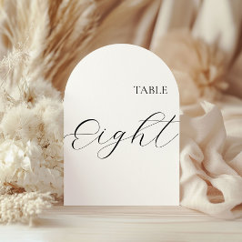 Tarjeta de la Mesa Número Ocho