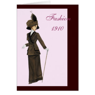 Tarjeta de la moda 1910