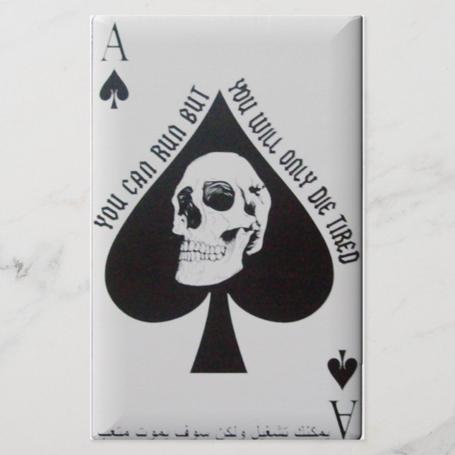Tarjeta de la muerte de Vietnam (Anverso)