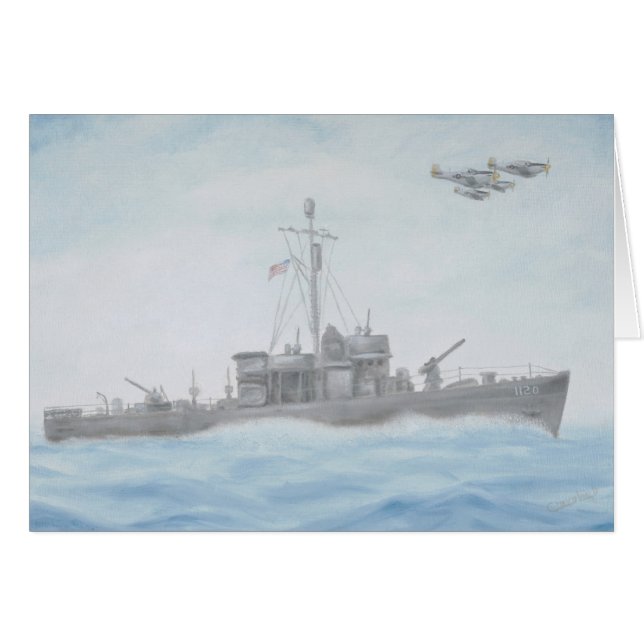 Tarjeta de la nave de WWll (Anverso (Horizontal))