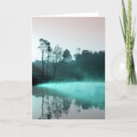 Tarjeta de la niebla de la charca