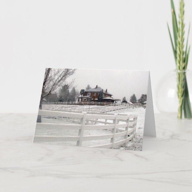 Tarjeta de la nieve del navidad (Anverso)