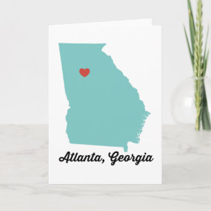 Tarjeta de la nota de Atlanta, Georgia/de