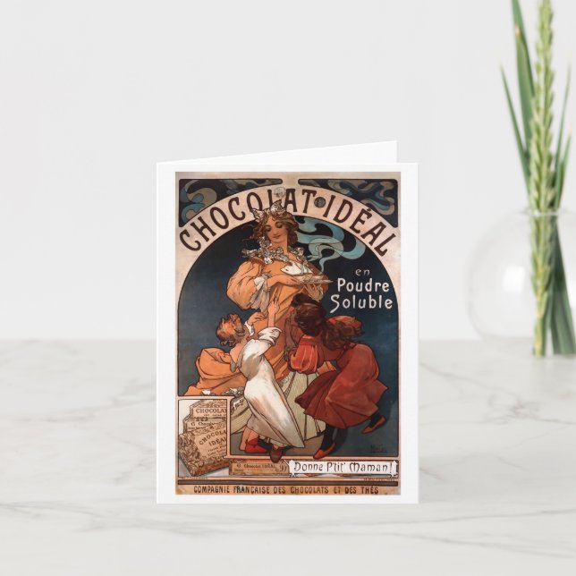 Tarjeta de la nota o de felicitación del chocolate (Anverso)