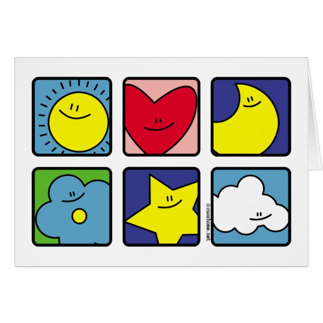 Tarjeta de la nube de estrella del corazón de la (Anverso (Horizontal))