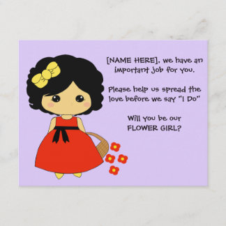 Tarjeta de la oferta del florista - pelo negro
