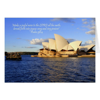 Tarjeta de la Ópera de Sidney con versículo de la