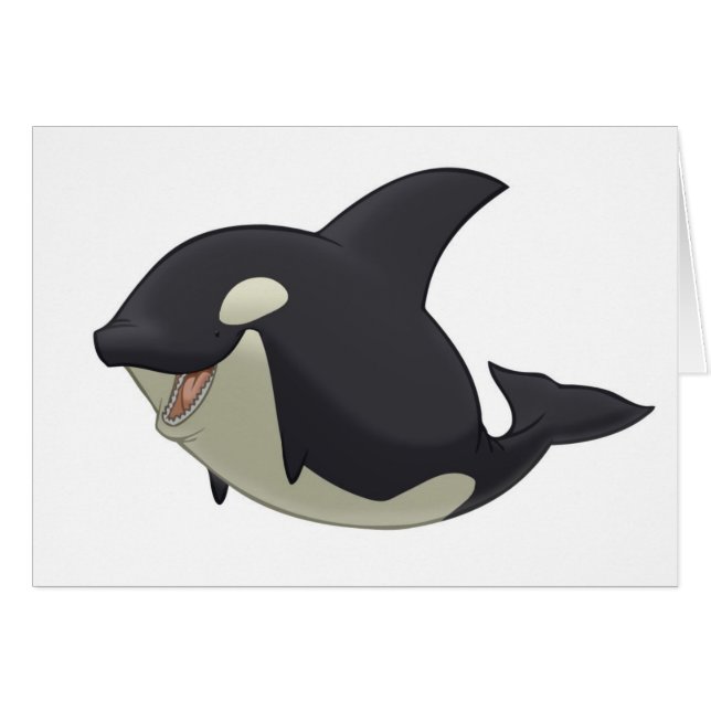 Tarjeta de la orca (espacio en blanco dentro) (Anverso (Horizontal))