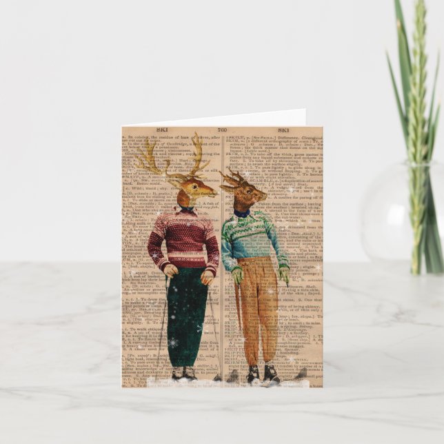 Tarjeta de la página del diccionario del ciervo de (Anverso)