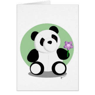 Tarjeta de la panda de la primavera