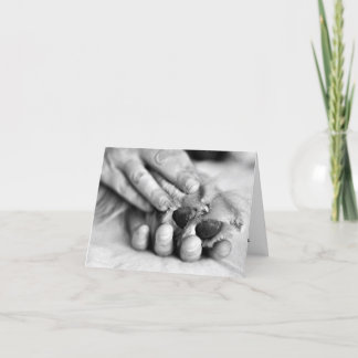 Tarjeta de la pata y de la mano