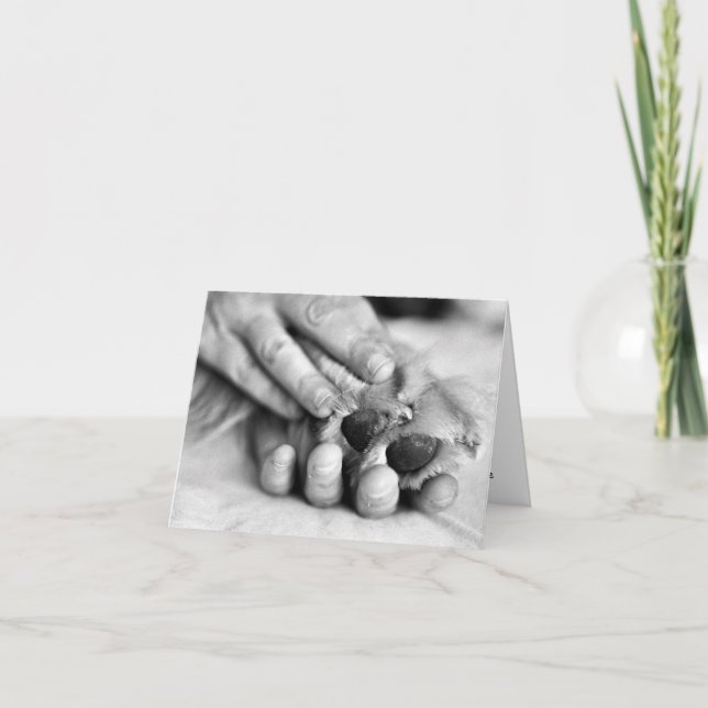 Tarjeta de la pata y de la mano (Anverso)