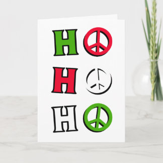 Tarjeta de la paz del navidad "ho ho ho" -