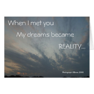 Tarjeta de la pesadilla de la realidad