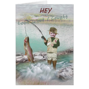 Tarjeta de la pesca de la trucha
