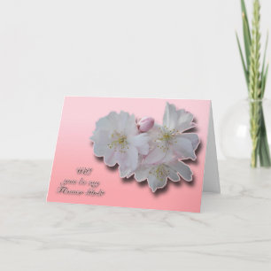 Tarjeta de la petición del florista de las flores