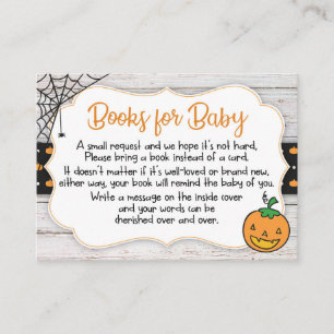Tarjeta de la petición del libro de Baby Shower