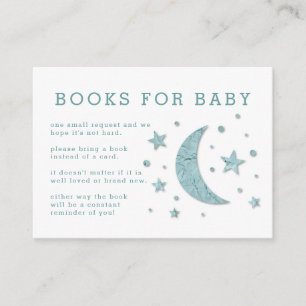 Tarjeta de la petición del libro de Baby Shower de