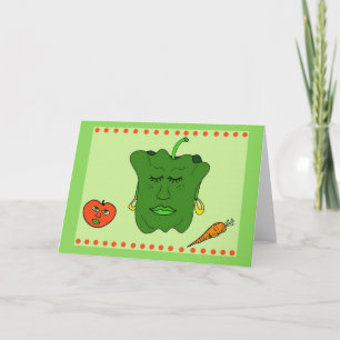 Tarjeta de la pimienta y de los amigos