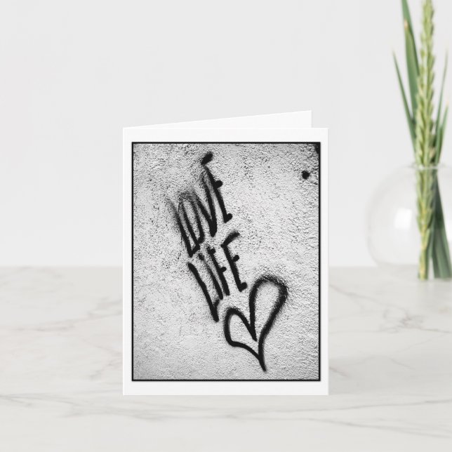 Tarjeta de la pintada de la vida del amor (Anverso)