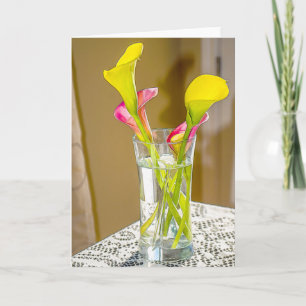 Tarjeta de la pintura de Digitaces del lirio de