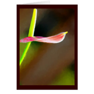 Tarjeta de la pintura de la flor