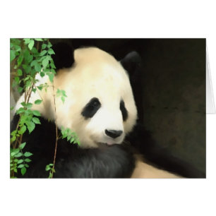 Tarjeta de la pintura de la panda