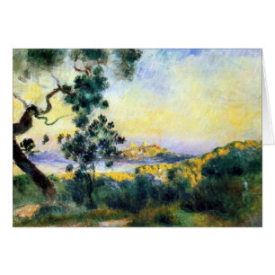 Tarjeta de la pintura de paisaje de Antibes