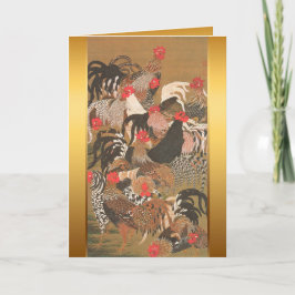 Tarjeta de la pintura del japonés del Año Nuevo