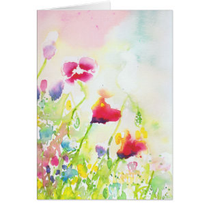 tarjeta de la pintura del watercolour