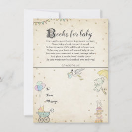 Tarjeta de la placa de libro de Baby Shower del
