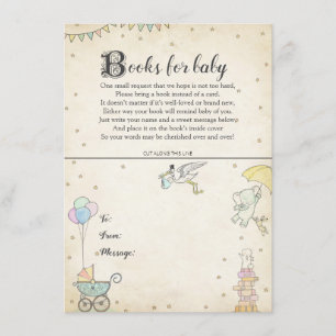 Tarjeta de la placa de libro de Baby Shower del