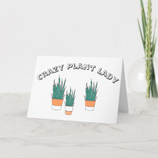 Tarjeta de la planta loca de Día de la Madre Lady 