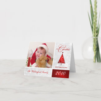 Tarjeta de la plantilla de la foto del navidad -