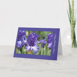 Tarjeta de la plantilla del iris de la mamá del