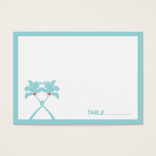 Tarjeta de la plaza de boda de la playa de los cor