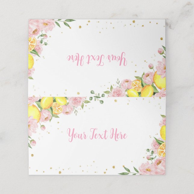 Tarjeta de la plaza de cumpleaños de Lemon Baby Sh (Exterior desplegado)